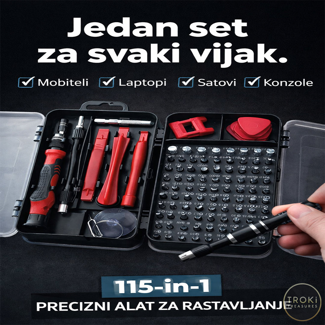 115-u-1 Precizni magnetski set odvijača za elektroniku