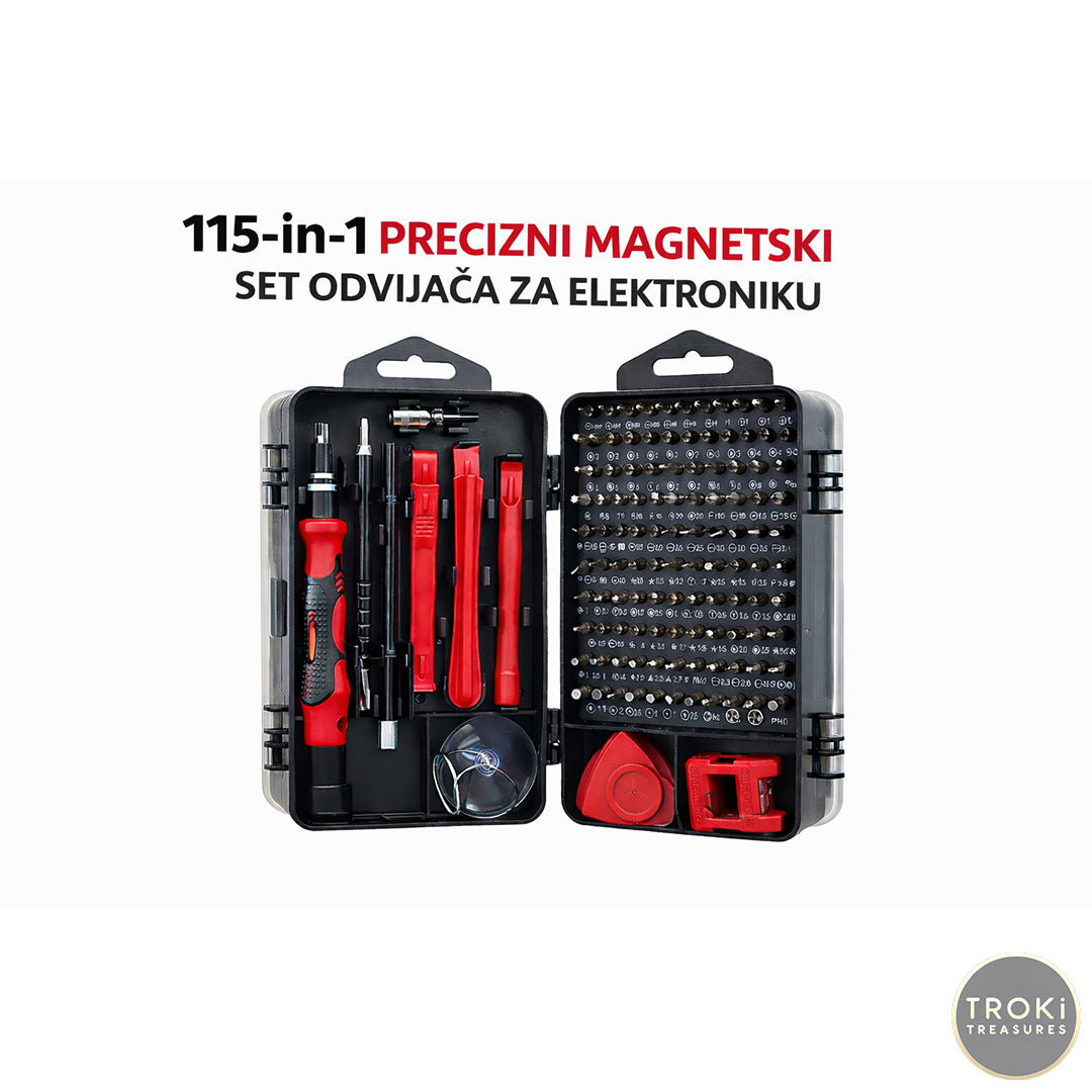 115-u-1 Precizni magnetski set odvijača za elektroniku